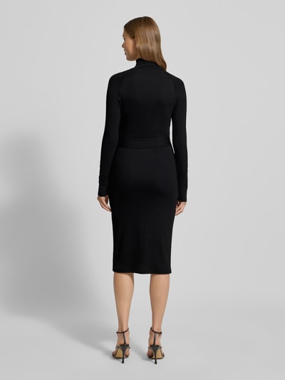 Lauren Ralph Lauren Sukienka midi z wiązanym paskiem model ‘VAHANT’ Czarny 5