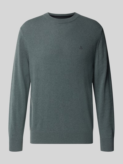 Produktfoto, Regular Fit Pullover aus Baumwoll-Mix mit Schurwoll-Anteil von Marc O'Polo, einfarbiges Design in Grau, strukturierte Oberfläche