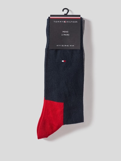 Tommy Hilfiger Socken mit Kontrast-Elementen im 2er-Pack Mittelgrau 3