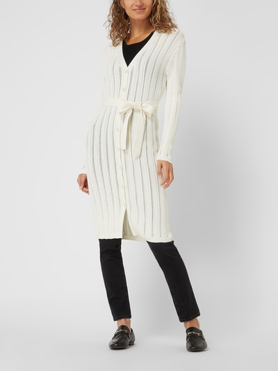 Marciano Guess Lange cardigan met ajourpatroon, model 'Magdalena'  Offwhite - 5