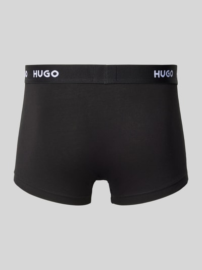 HUGO Trunks mit elastischem Label-Bund im 3er-Pack Black 3