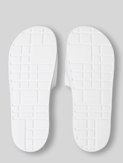 CK Calvin Klein Badeschuhe mit Logo Print Weiss 3