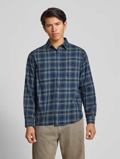 Replay Regular Fit Freizeithemd aus reiner Baumwolle mit Brusttasche Blau 4