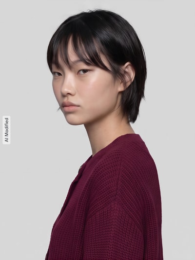 VERO MODA Loose fit gebreid jack met enkelrijige knoopsluiting model 'LEA' Donkerrood - 3