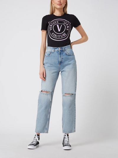 Versace Jeans Couture T-Shirt mit Logo-Print  Black 1