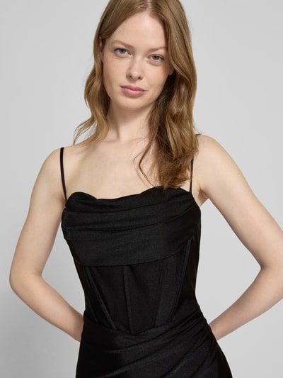Mascara Abendkleid mit Schnürung und Gehschlitz Black 3