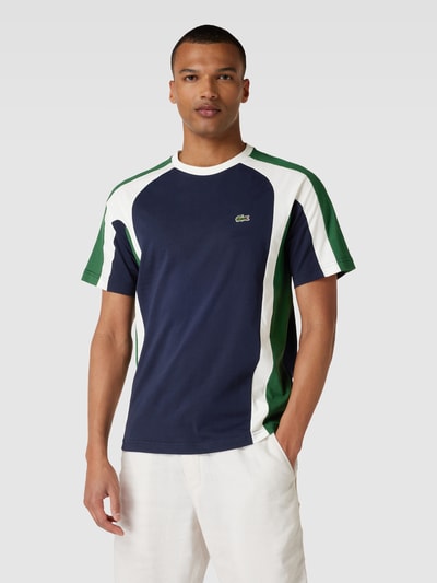 Lacoste T-Shirt im Colour-Blocking-Design Dunkelblau 4