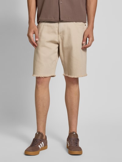 Pegador Regular Fit Jeansshorts im 5-Pocket-Design Modell 'Legra' Beige 4
