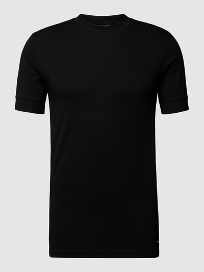 Drykorn T-Shirt mit gerippten Abschlüssen Modell 'ANTON' Black 2