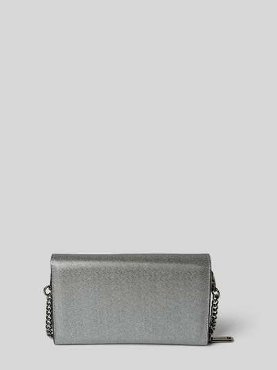 VALENTINO BAGS Clutch mit Label-Applikation Modell 'KALUA' Metallic Black 3