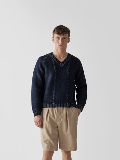 Maison Margiela Pullover mit V-Ausschnitt Blau 4