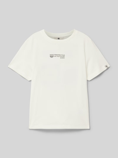 Garcia T-Shirt mit Label-Print Offwhite 1