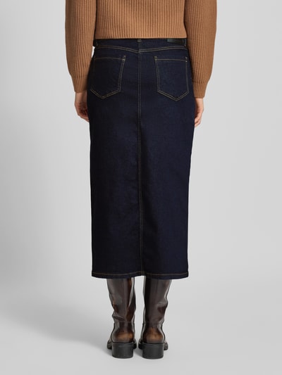 Stefanel Jeansrock mit Gehschlitz Modell 'GONNA LUNGA DENIM' Jeansblau 5