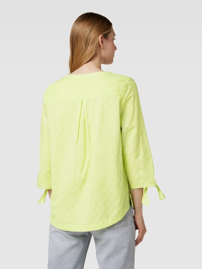 Montego Blouse met tuniekkraag Neon groen - 5