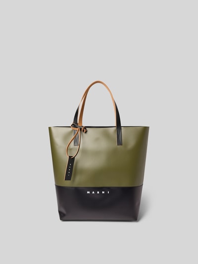 Marni Tote Bag mit Label-Details Oliv 2