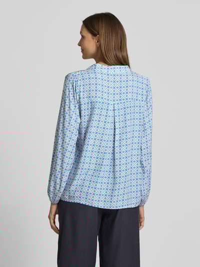 ZABAIONE Relaxed fit blouse met tuniekkraag, model 'Mi44mii' Oceaanblauw - 5