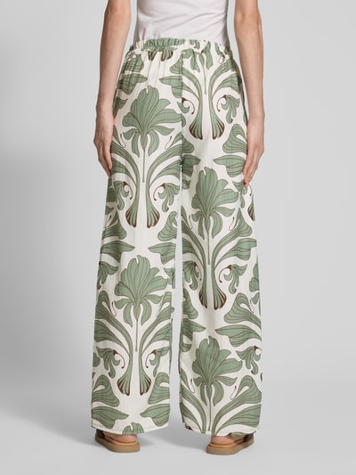 ZABAIONE Stoffen broek met elastische band Kaki - 5