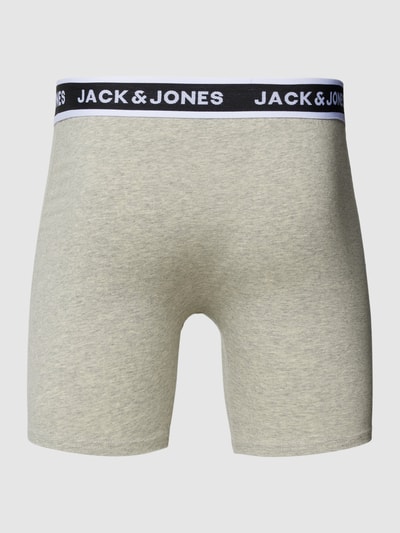 Jack & Jones Obcisłe bokserki z elastycznym paskiem z logo w zestawie 5 szt. model ‘BOXER’ Oliwkowy 3