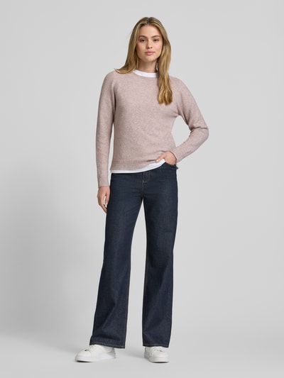 Vero Moda Regular fit gebreide pullover met raglanmouwen, model 'DOFFY' Oudroze gemêleerd - 1