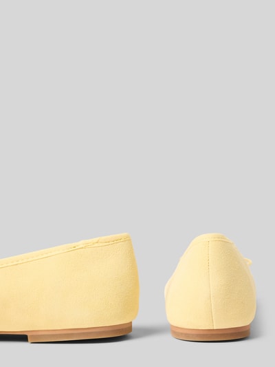 INUOVO Ballerinas aus Leder mit Schleifendetail GELB 2