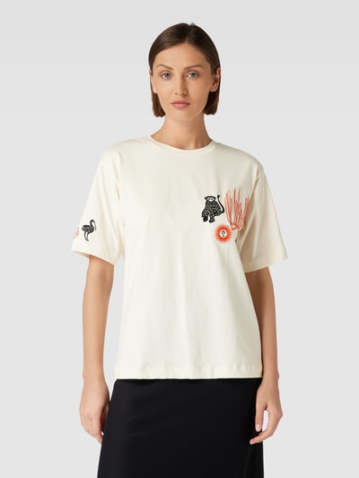 JAKE*S STUDIO WOMAN T-shirt met ronde hals Ecru - 4