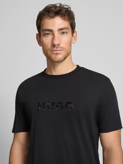HUGO Regular Fit T-Shirt aus reiner Baumwolle Modell 'DUMEO' Black 3