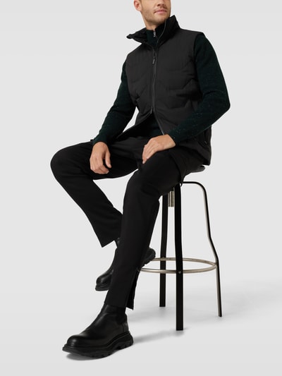 Selected Homme Gilet met opstaande kraag, model 'KATSO' Zwart - 1
