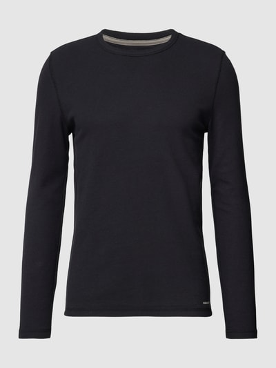 MCNEAL Longsleeve mit Waffel-Struktur Modell 'LOYDIE' Black 2