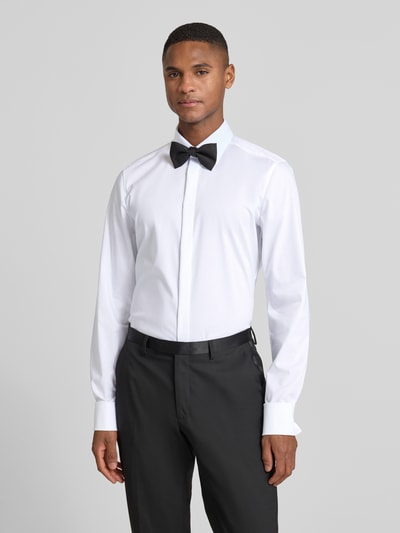 OLYMP Level 5 Slim Fit Smokinghemd aus Baumwolle mit Stretch-Anteil Weiss 4