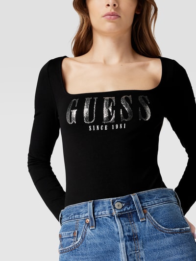 Guess Body mit Label-Print Modell 'HEVELINA' Black 3