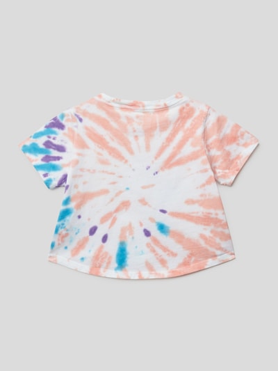 Nike Kort T-shirt in batiklook met labelprint Offwhite - 3