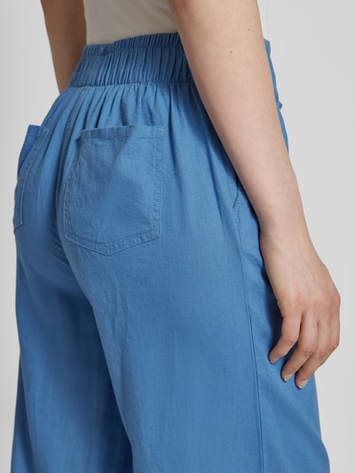 Christian Berg Woman Loose Fit Leinenculotte mit Tunnelzug Rauchblau 3