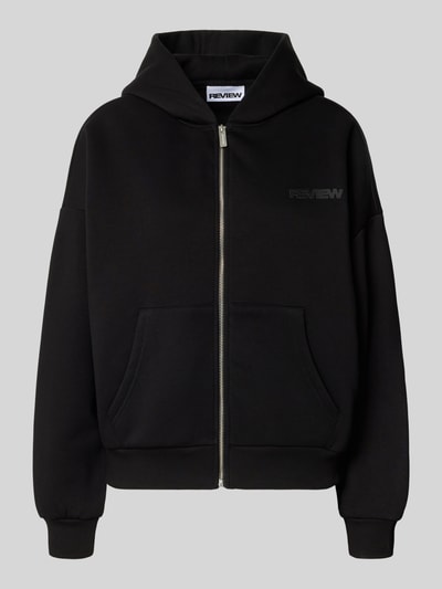 REVIEW Relaxed Fit Sweatjacke mit Kapuze Black 1