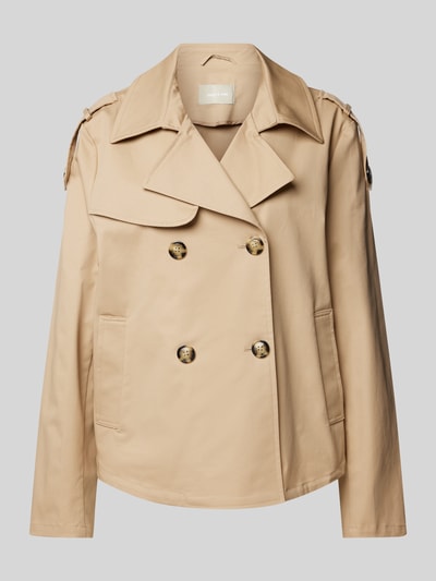 Amber & June Trenchcoat mit Leistentaschen Beige 2