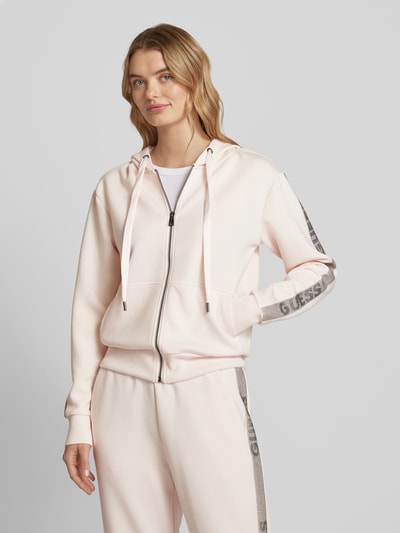 Guess Sweatjacke mit Tunnelzug Rosa 4