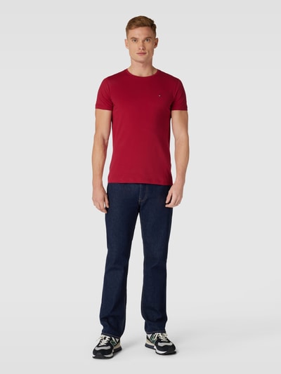 Tommy Hilfiger T-Shirt mit Label-Detail Kirsche 1