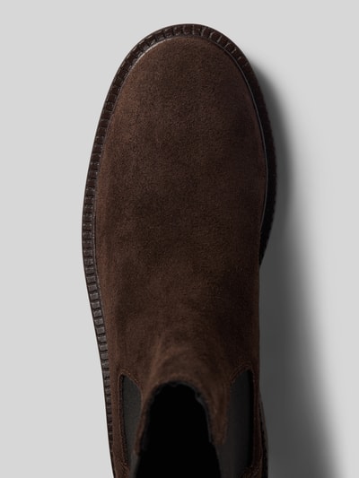 Marc O'Polo chelsea boots van echt suède model 'PHIA 14' Donkerbruin - 3