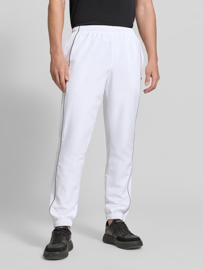 Lacoste Sport Regular Fit Trainingshose mit Logo-Patch Weiss 4