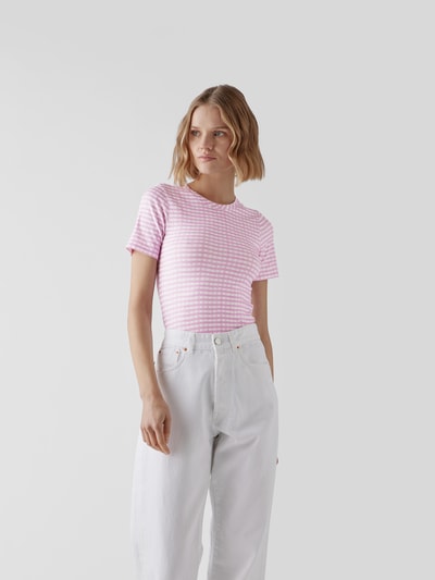 Jacquemus T-Shirt mit Allover-Muster Hellrosa 4