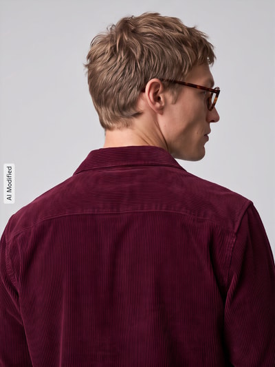Polo Ralph Lauren Cordhemd mit Brusttaschen Bordeaux 3