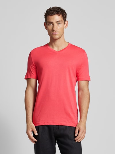 s.Oliver RED LABEL T-shirt met labelprint Koraal - 4