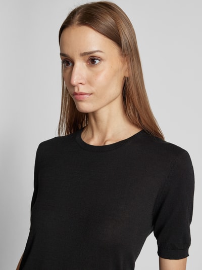 Weekend Max Mara Strickshirt mit Rundhalsausschnitt Modell 'ZIBETTO' Black 3