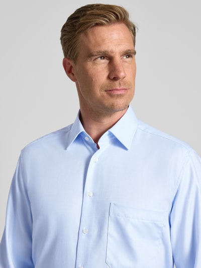ETERNA Comfort Fit Businesshemd mit Knopfleiste Bleu 3