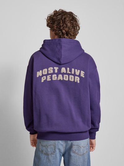 Pegador Oversized Hoodie mit Label-Stitching Modell 'BUFORD' Lila 5