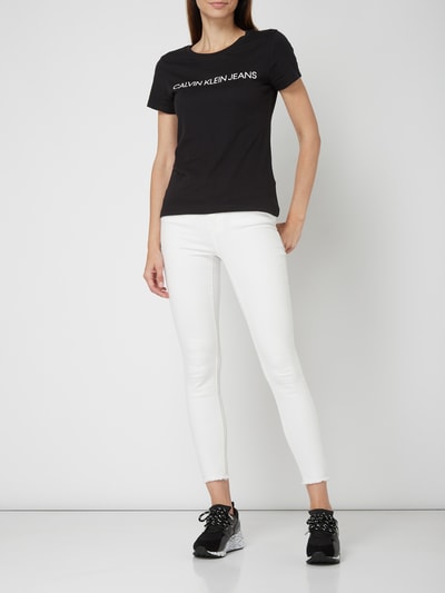 Calvin Klein Jeans T-shirt met logoprint Zwart - 1