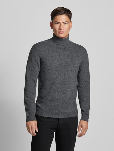 Casual Friday Rollkragenpullover mit Label-Detail Modell 'Karl' Hellgrau 4