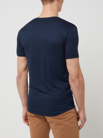 Calida T-shirt z mieszanki lyocellu i elastanu Ciemnoniebieski 5
