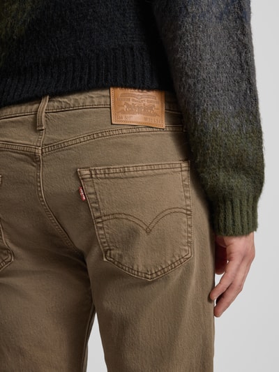 Levi's® tapered fit jeans van katoenmix model '502®' Middenbruin - 3