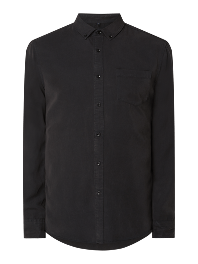 MCNEAL Slim Fit Freizeithemd aus Lyocell Modell 'Jesper' Black 2