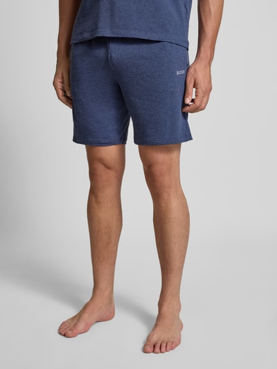 BOSS Regular Fit Sweatshorts aus Baumwoll-Elasthan-Mix  Dunkelblau 4